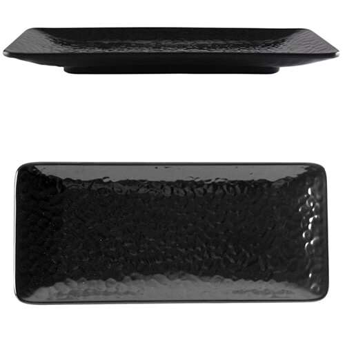 Thunder Group 24110BK 11.25 x 5 Inch Western Classic Black Melamine Rectangular Plate, DZ