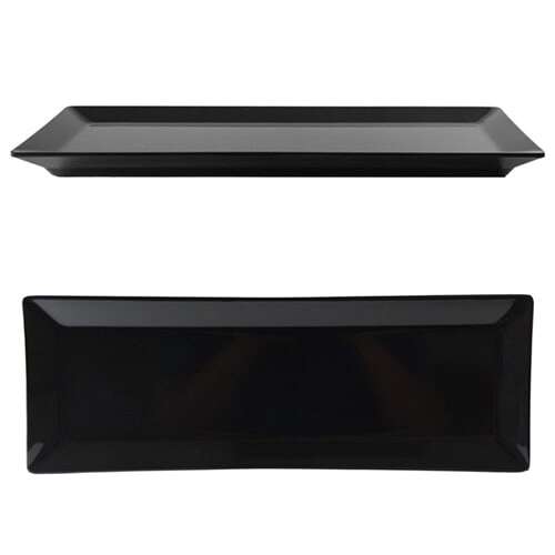 Thunder Group 29115BK 15 x 5.25 Inch Western Classic Black Melamine Rectangular Plate, DZ