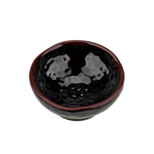 Thunder Group 3704TM 10 Oz 4.5 Inch Asian Tenmoku Round Melamine Wave Rice Bowl, DZ