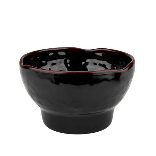 Thunder Group 3706TM 12.5 Oz 5 Inch Asian Tenmoku Round Melamine Wave Rice Bowl, DZ