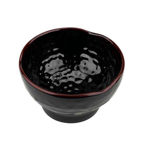 Thunder Group 3706TM 12.5 Oz 5 Inch Asian Tenmoku Round Melamine Wave Rice Bowl, DZ