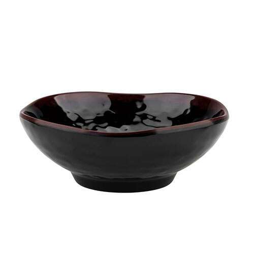 Thunder Group 3708TM 38.5 Oz 8 Inch Asian Tenmoku Round Melamine Wave Soup Bowl, DZ