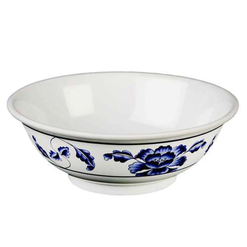 Thunder Group 5085TB 70 Oz 9.75 Inch Asian Lotus Melamine Round Rimless Bowl, DZ