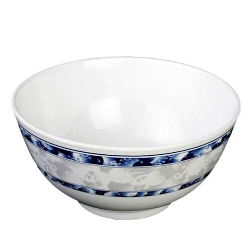 Thunder Group 5206DL 25 Oz 5.8 Inch Diameter Asian Blue Dragon Melamine Rice Bowl, DZ