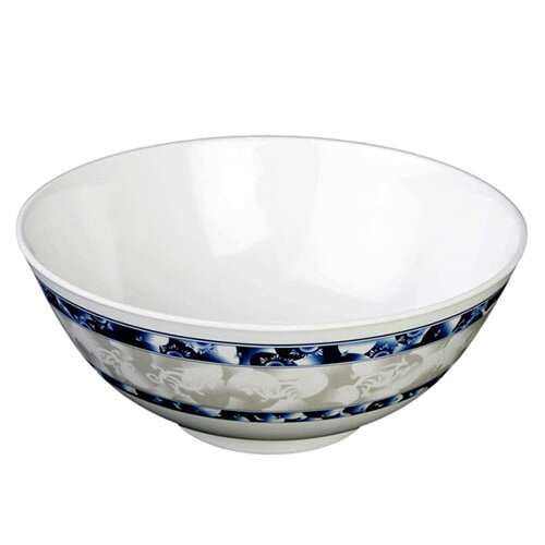 Thunder Group 5207DL 39 Oz 7 Inch Diameter Asian Blue Dragon Melamine Rice Bowl, DZ