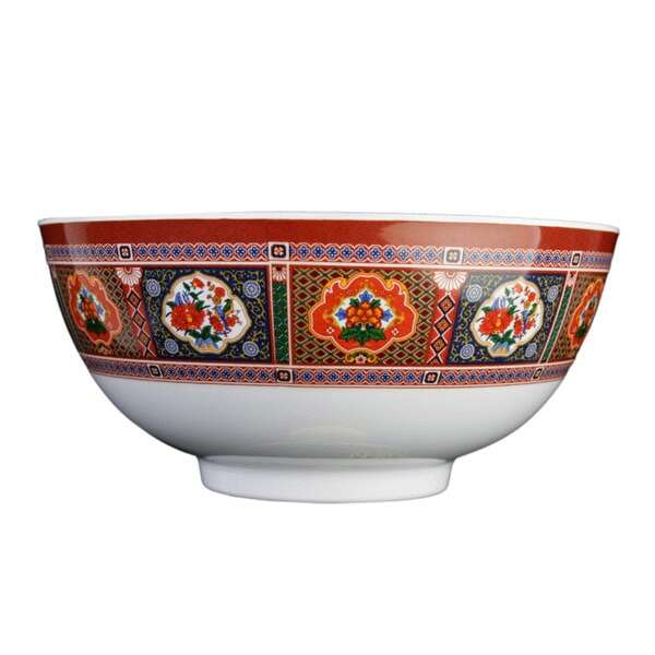 Thunder Group 5208TP 56 Oz 8 Inch Asian Peacock Melamine Round Rice Bowl, DZ