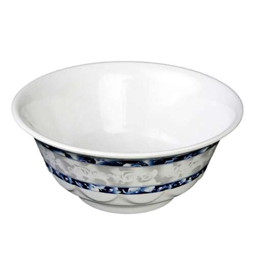 Thunder Group 5285DL 53 Oz 8.25 Inch Diameter Asian Blue Dragon Melamine Scalloped Bowl, DZ