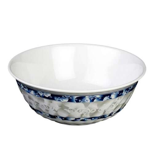 Thunder Group 5307DL 32 Oz 6.8 Inch Diameter Asian Blue Dragon Melamine Swirl Bowl, DZ