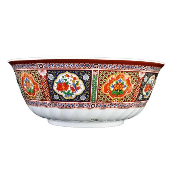 Thunder Group 5307TP 32 Oz 6.8 Inch Asian Peacock Melamine Round Swirl Bowl, DZ