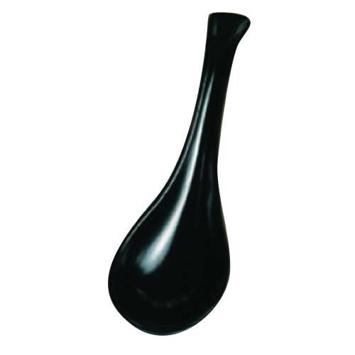 Thunder Group 7000BL 1 Oz 6.38 Inch Western Black Pearl Melamine Black Serving Spoon, DZ