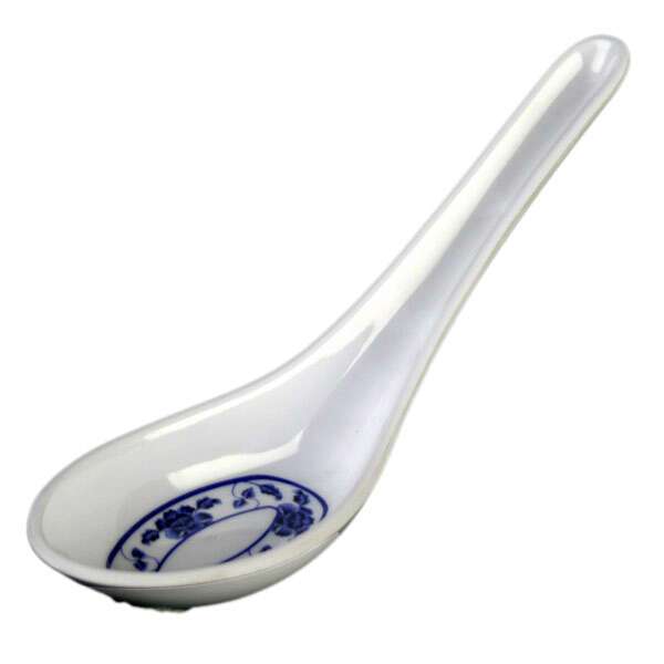Thunder Group 7003B.75 Oz 5.63 x 1.63 Inch Asian Lotus Melamine Won Ton Soup Spoon, DZ