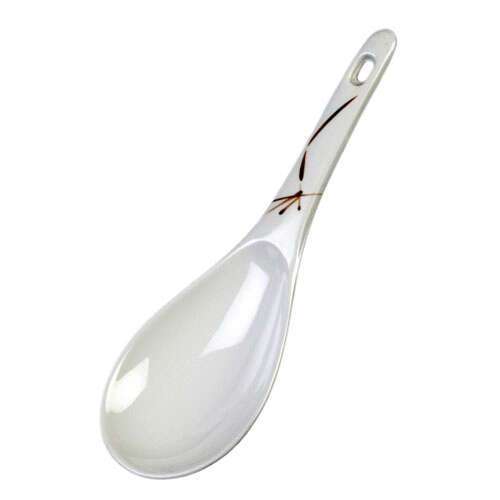 Thunder Group 7005BO 1.5 Oz 8.25x2.75-Inch Asian Melamine White Bamboo Rice Ladle, DZ