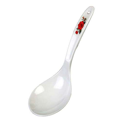 Thunder Group 7008TL 1.5 Oz 9x3-Inch Asian Melamine White Thailand Rice Ladle, DZ