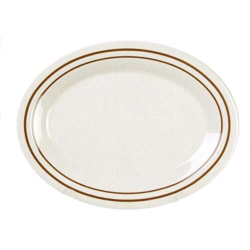 Thunder Group AD214AA 14 x 10 Inch Western Arcadia Oval Melamine Beige Platter, DZ