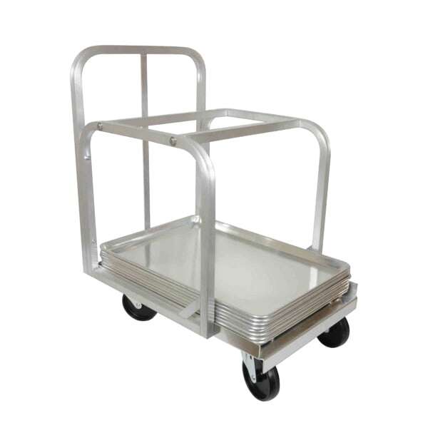 Thunder Group ALSC1826, 28.25x 33.3-Inch Full Size Aluminum Sheet Pan Truck with Swivel Casters