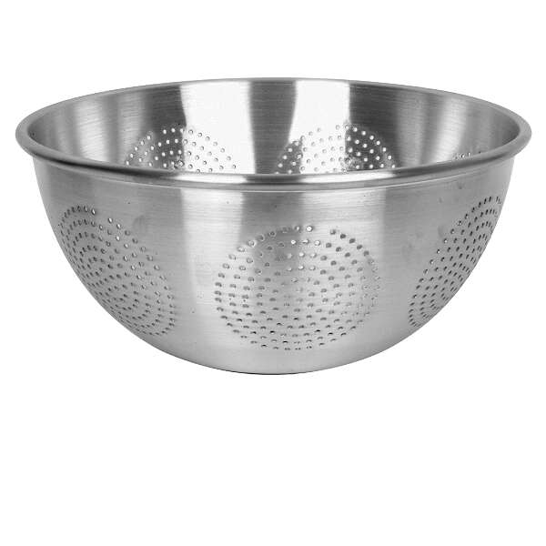 - ALSKAC002, 15 Qt Aluminum Colander without Handles, Round