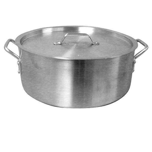 Thunder Group ALSKBP006, 30-Quart Aluminum Brazier Pot With Lid