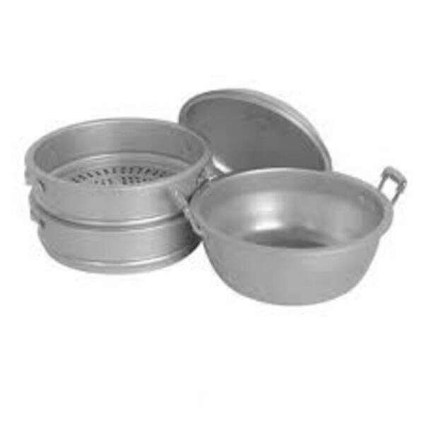 Thunder Group ALST003, 11.5x14.5-inch Aluminum Steamer Set of Lid, Steamer & Bottom, SET