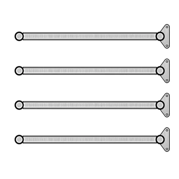 Thunder Group CMSC0018K, 18" Security Cage Supporting Bar, Fits 1836/1848/1860, Set of 4