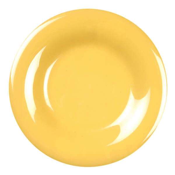 Thunder Group CR005YW 5.5 Inch Western Yellow Wide Rim Melamine Plate, DZ
