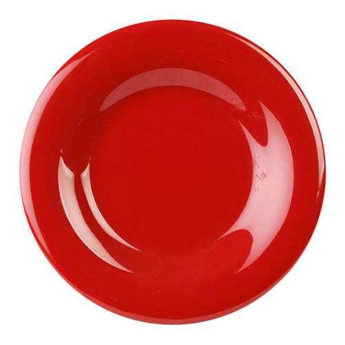 Thunder Group CR009PR 9.25 Inch Western Red Wide Rim Melamine Plate, DZ