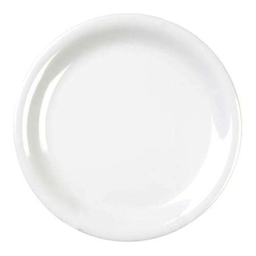 Thunder Group CR106W 6.5 Inch Western White Narrow Rim Melamine Plate, DZ