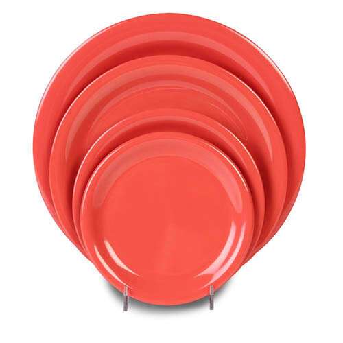 Thunder Group CR110RD 10.5 Inch Western Orange Narrow Rim Melamine Plate, DZ