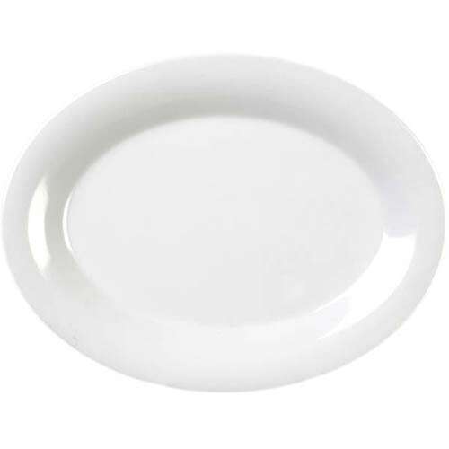 Thunder Group CR213W 13.5 x 10.5 Inch Western White Melamine Platter, DZ