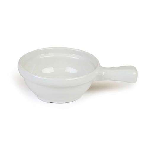 Thunder Group CR305V 10 Oz 4.25 x 6.75 x 2 Inch Western Ivory Melamine Soup Bowl with Handle, DZ