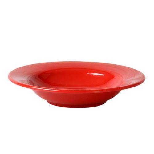 Thunder Group CR5077PR 8 Oz 7.75 Inch Western Red Melamine Wide Rim Salad Bowl, DZ