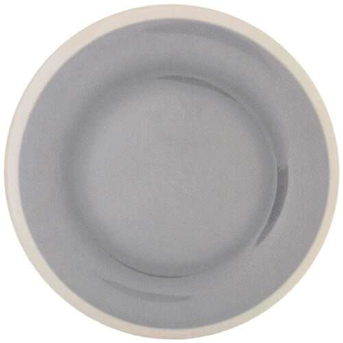 Thunder Group DM012H 11.75 Inch Western Graham Gray Melamine Round Wide Rim Plate, DZ