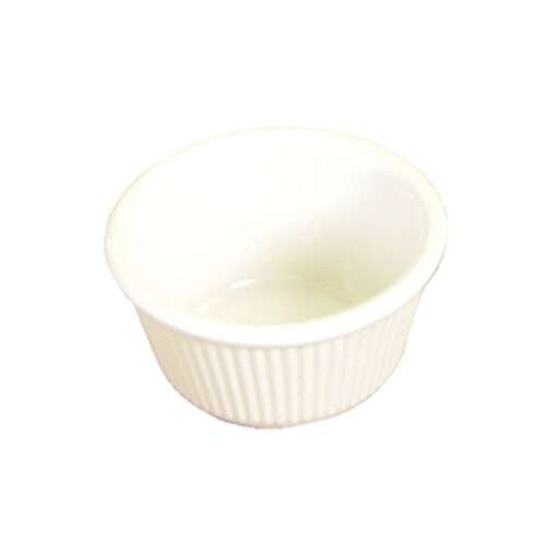 Thunder Group ML533B1 3.5 Oz 3.38 Inch Fluted Melamine Round Bone Ramekin, DZ