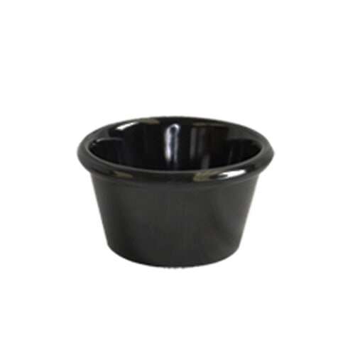 Thunder Group ML537BL1 3 Oz 3.12 Inch Smooth Melamine Round Black Ramekin, DZ
