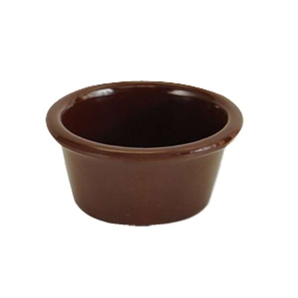 Thunder Group ML539C1 6 Oz 3.8 Inch Smooth Melamine Round Chocolate Ramekin, DZ