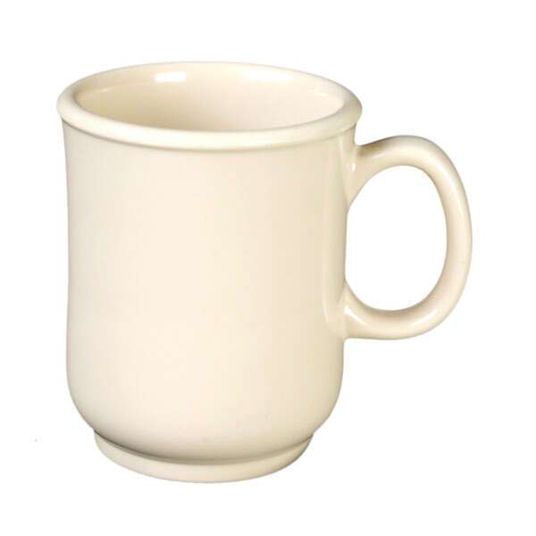 Thunder Group ML901T 8 Oz 3 Inch Western Nustone Tan Melamine Round Beige Bulbous Mug, DZ