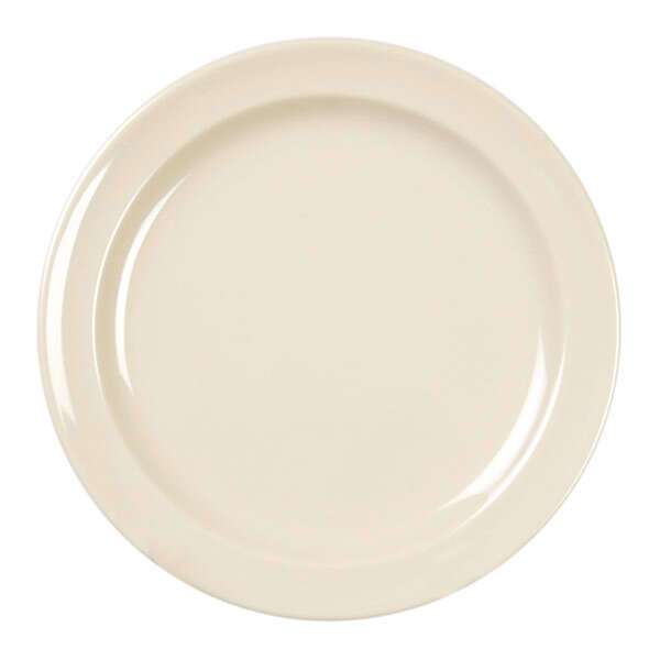 - NS106T 6.5 Inch Western Nustone Tan Melamine Round Beige Plate, DZ