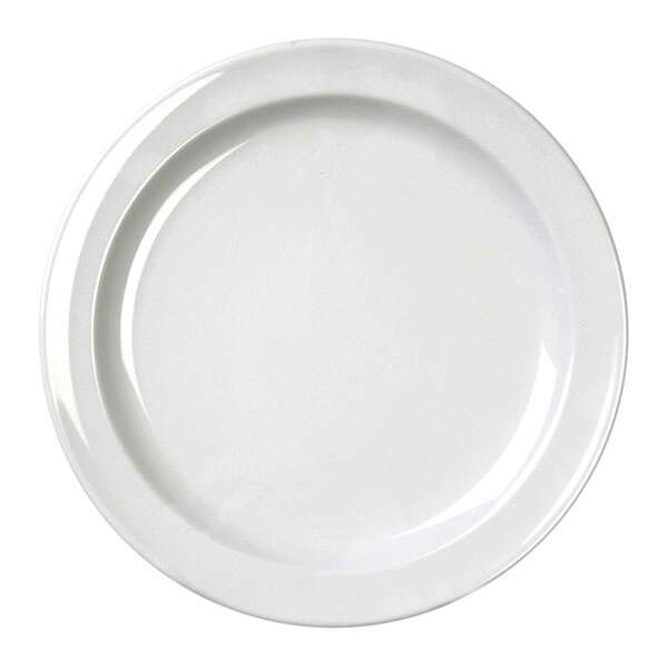 Thunder Group NS108W 8 Inch Western Nustone White Melamine Round Dinner Plate, DZ