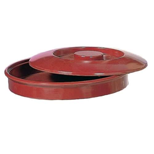 - NS608CR 8.25 Inch Western Nustone Red Melamine Round Lid for 8.25 Inch Servers, DZ