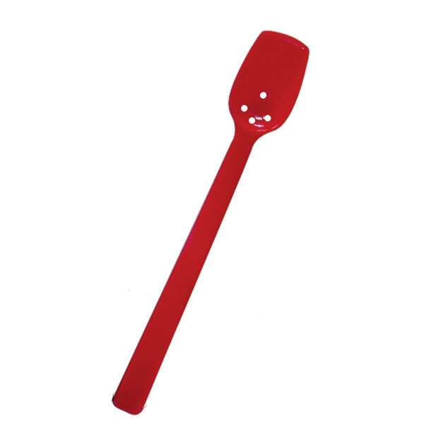 - PLВЅ110RD, 10-Inch Polycarbonate Perforated Buffet Spoon, Red, 12/Pack