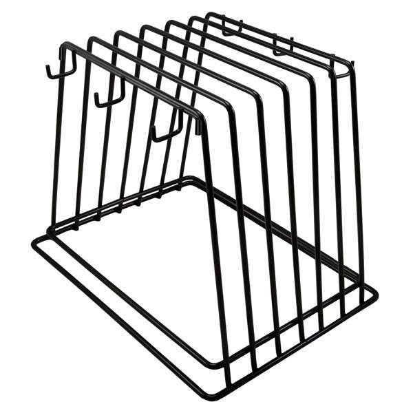 Thunder Group PLCBR006, 12x9 1/4x10 1/4-Inch Rack with Hooks for 6 Cutting Boards