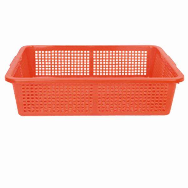 Thunder Group PLFB005R, 14 1/4x11 1/4-Inch Plastic Rectangular Colander without Handles, Red