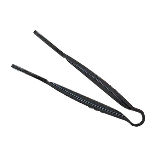 - PLFTG012BK, 12-Inch 1-Piece Polycarbonate Pom Tong, Flat Grip, Black