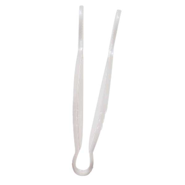 - PLFTG012CL, 12-Inch 1-Piece Polycarbonate Pom Tong, Flat Grip, Clear