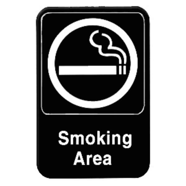- PLIS6902BK, 6x9-inch 'Smoking Area' Information Sign