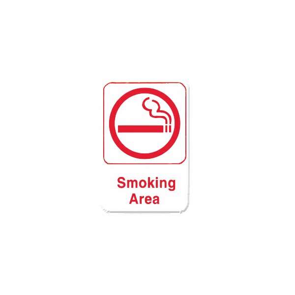 - PLIS6906RK, 6x9-inch 'Smoking Area' Information Sign