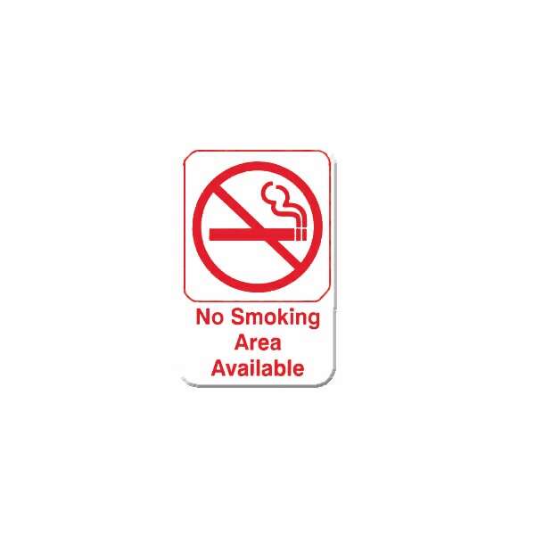 - PLIS6910RK, 6x9-inch 'No Smoking Area Available' Information Sign