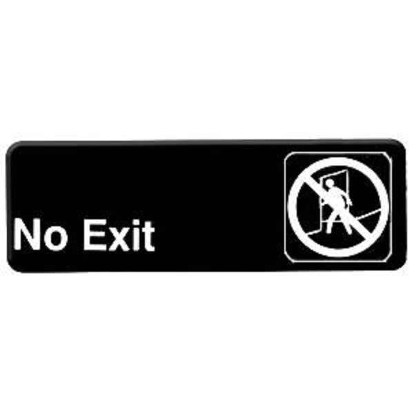 - PLIS9306BK, 9x3-inch 'No Exit' Information Sign