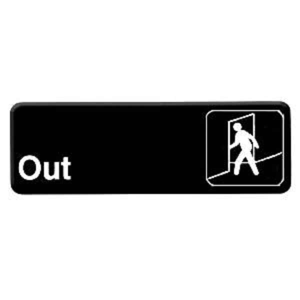 - PLIS9308BK, 9x3-inch 'Out' Information Sign