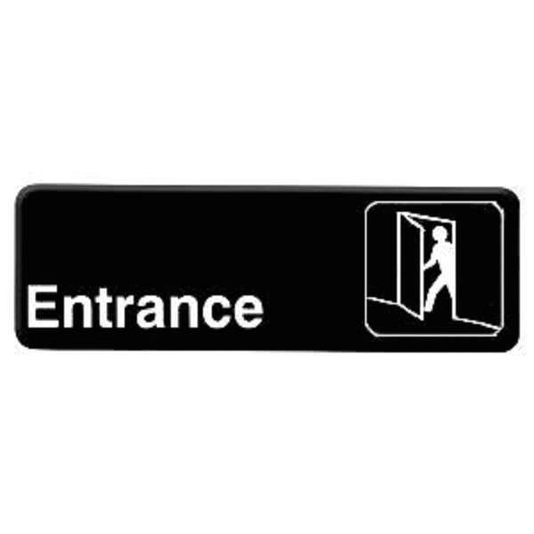 - PLIS9310BK, 9x3-inch 'Entrance' Information Sign
