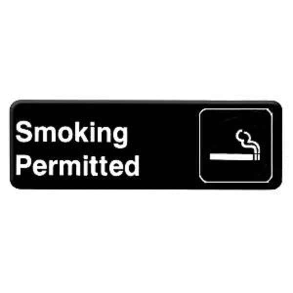 - PLIS9312BK, 9x3-inch 'Smoking Permitted' Information Sign